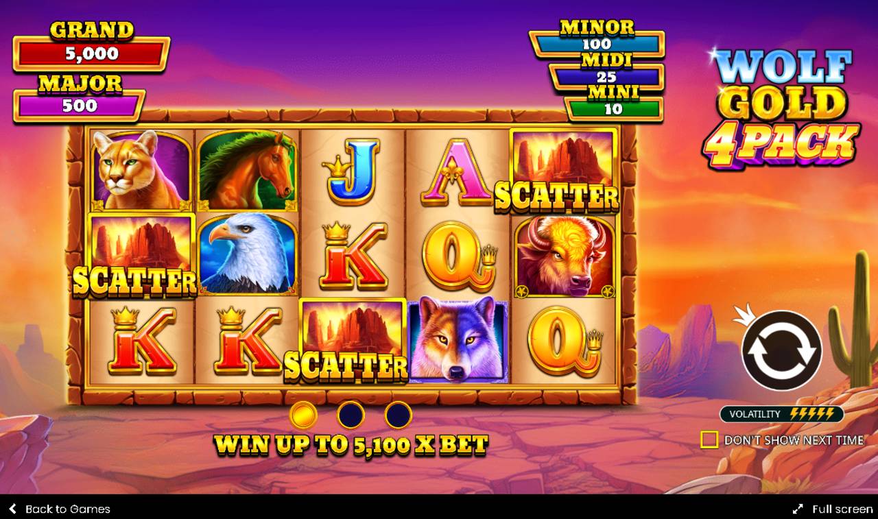Wolf Gold 4 Pack (Pragmatic Play) Image 1
